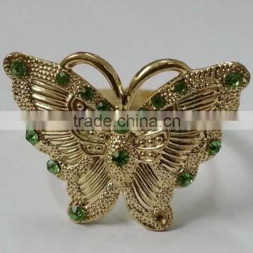Bulk Beaded Metal Butterfly Napkin Rings photo-2