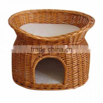 Wholesale empty wicker pet basket for dogs