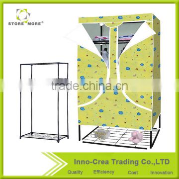 Store More Beautiful Non Woven Fabric Calico Bedroom Wardrobe