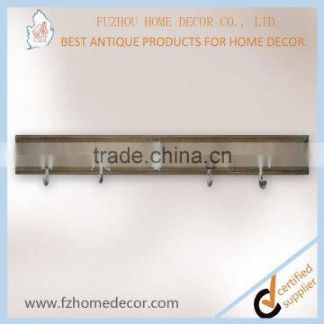 New Arrival Metal Wall Mouted Hook With Wooden Base for Hanging Clothes or Bags photo-4