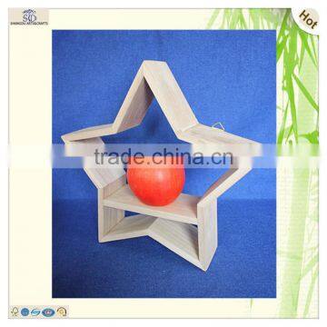 Hot Selling Unfinished Unique Gift Original Color Wooden Star