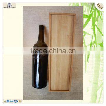 Unfinished Wood Crafting Personalized Slid Bamboo Wine Box photo-5