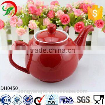 China factory custom logo promotion cheap red glaze porcelain Tea Accessories ceramic tea pot