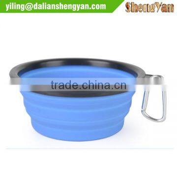 Folding Pet Bowl Travel Pet Cup With Carabiner Silicone photo-3