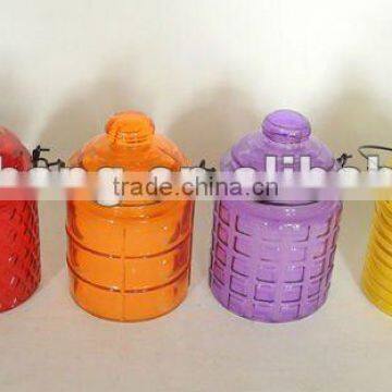 Round Glass Candle Jar With Lid and Lifting Handle photo-2