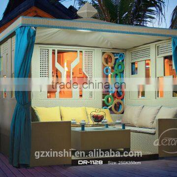 Diamond design outdoor rattan Gazebo