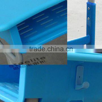 Factroy Direct Sale School Furniture Height Adjustable Plastic Panel Top Kids Study Table and Chair Set photo-3