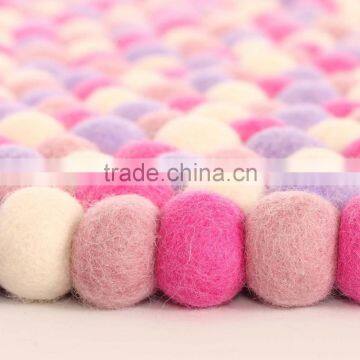 150cm Multicolour Felt Wool Ball Rugs photo-2