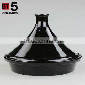 10" Black Color Custom Large Ceramic Tagine photo-3