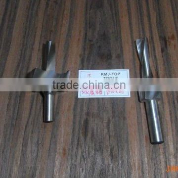 Straight shank double deck solid drill