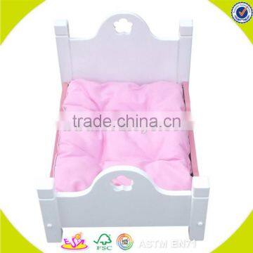 Wholesale Beautiful Toddler Wooden Doll Bed Toy Pink Best Selling Wooden Doll Bed Toy W06E010 photo-6