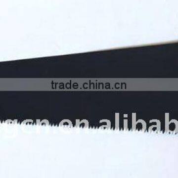 black teflon coated cut off wooden saw with tri-color plastic handle