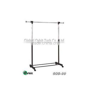 Extendable Single Clothes Rack, High Quality Clothes Hanger Rack With Wheels