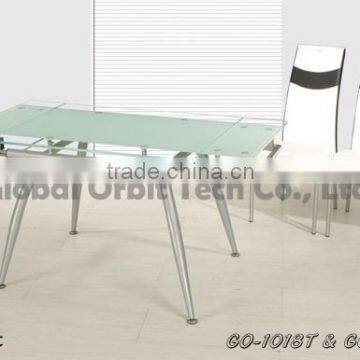 Modern Simple Dining Table Set Dining Room Designs Glass Dining Table and Chair photo-5