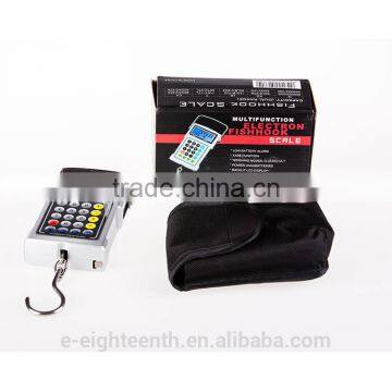 2016 new arrival hot sale 7 in 1 50Kg x 20g Fish Hook Hanging Digital Weighing Scale with calculator