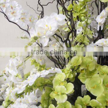 long single stem white orchid hot sell wedding flower fabric silk