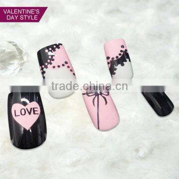 2017 Wholesale Valentine Love Design Fake Nail Art Design for Beauty photo-3