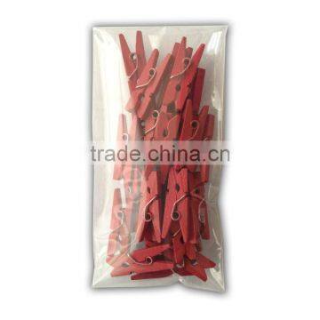 Decorate Spring Clothes Pet Mini Size Birch Wooden Clothespin photo-5