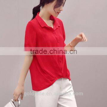 Latest Fashion New Blouse Designs Ladies Tops 2017 Summer Shirts for Women Blouses photo-4