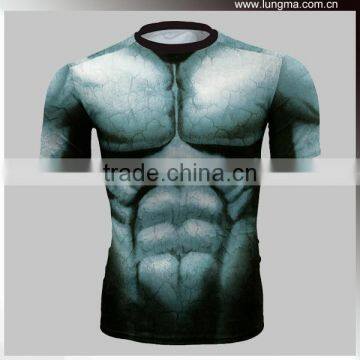 2016 Marvel Superhero T-shirt Tee Running Compression Shirts photo-2
