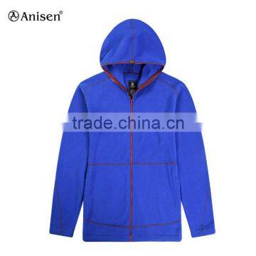 2017 hot sale oem service long red polar fleece men fleece sport jacket