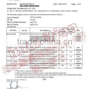 SGS eight heavy metal test (P.1)