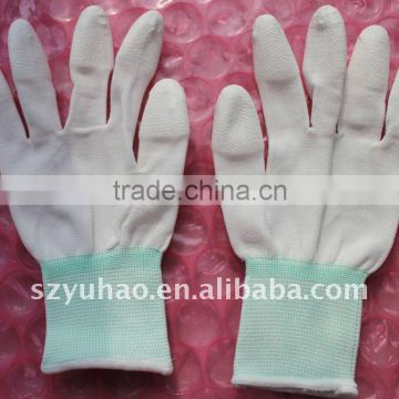 13 gauge Nylon top fit Textured Glove/ PU coated on finger top