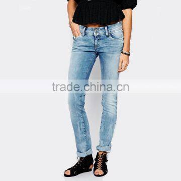 China Factory Wholesale Women New Design Pattern Jeans Pants photo-3