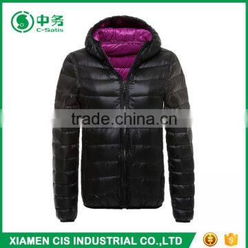 New Arrived Winter Reversible Slim Fit Duck Down Jacket for Women photo-4