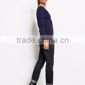 V Neck Russisa Knitting Sweaters Middle Line Knitwear Pattern Oem Service Factory Price photo-5