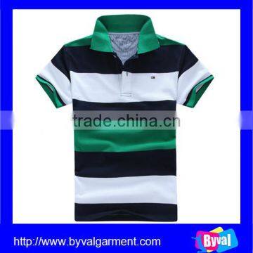 Hot Sale Custom 100% Cotton Polo Shirts for Men/hot Sale High Quality Stripe Polo Tshirts photo-2