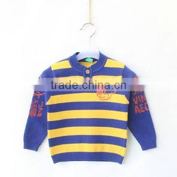 Knitted Striped Sweaters Kids Print Winter Pullover photo-2