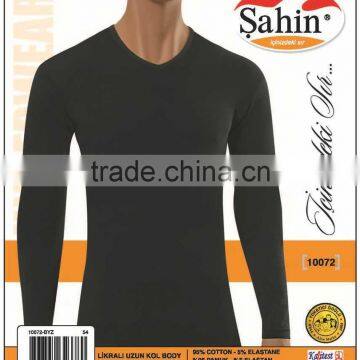 Men Lycra V-Neck Body Shirt