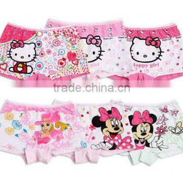 2016 New Design Custom Eco Friendly Print Cartoon Cute Girl Boxers