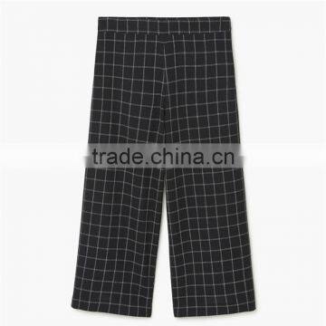 Attractive Glitzy Cropped Cutting Side Zip Cotton Womens Checkered Pants photo-6