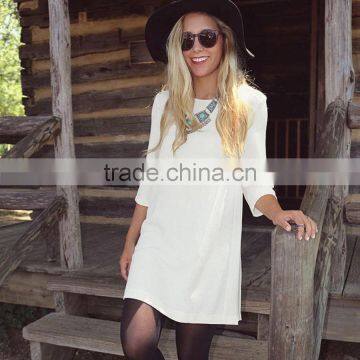 Elegant Summer Women Casual Long Sleeve Dress Fashion Designs For Wholesale 2017 photo-5