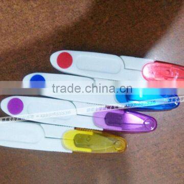 Pink Scissors Plastic Sewing Scissors Portable Cross Stitch Forfex Scissors With Cap Cutting Tools