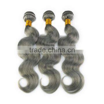 Large Stock Fast Shipping Wholesale Cheap Grey Human Hair Piece Brazilian Body Wave Gray Hair Weave photo-6