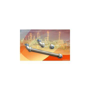 Delikon Heavy Series Over Braided Flexible Conduit and Fittings for Petrochemical Industry Data and Power Cable Protection.