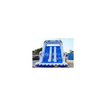 Kids Games Dolphin Inflatable Water Slide Blue / White With Brazil HR4040