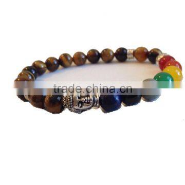 2015 DIY fashion Buddha Tigereye Yu Ga Bracelet