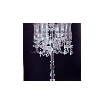 Glass Hurricanes Wedding Candelabra