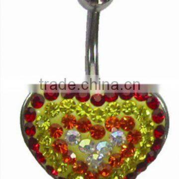 Hot sell navel piercing jewelry love berry