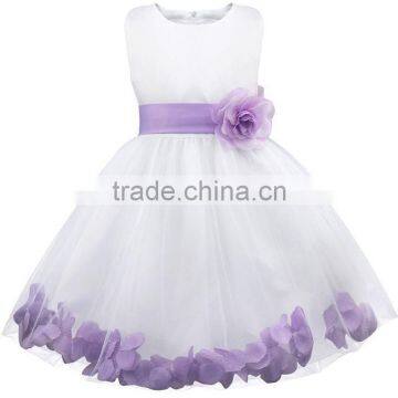 DACE Summer Bowknot Chiffon Petal Sweet Style New Flower Girl Dress