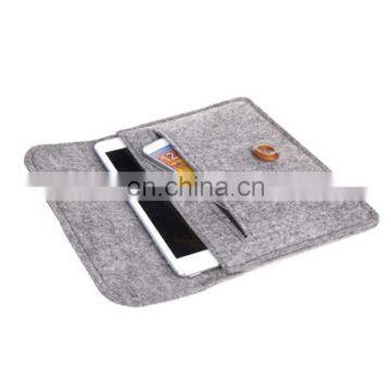 2017 Warm Wool Felt Sleeve Carrying Case Mobile Phone Pouch Bag