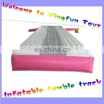 Commercial inflatable air tumble track for gym