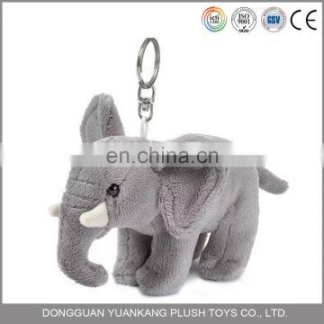 Stuffed grey elephant plush keychain toy with big ears