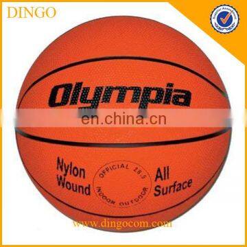 Brown rubber basketball