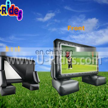 Black Color Robot Style Inflatable Movie Screen For Sale