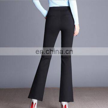 OEM Service Trousers Stretch Leggings Pants Bell-bottoms Lace Hem Formal Pants for Younger Girl photo-2